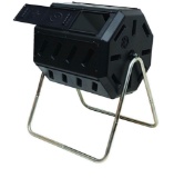 FCMP Outdoor Tumbling Composter with Two Chambers for Efficient Batch Composting