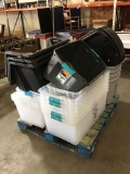 Lot of Assorted Size/Type Plastic Utility Bins