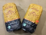 (2) Starbucks Whole Bean Coffee Bags