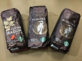 (3) Assorted Starbucks Whole Bean Coffee Bags
