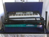 Lot of (3) Casio Key Lighting Piano Keyboards With (2) Stands