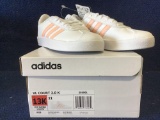 Adidas Kids Size 13K Skate Shoe in Flat White/Glo Pink