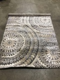 Home Decorators Collection Spiral Medallion Cool Gray 5 ft. x 7 ft. Tones Area Rug