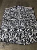 Turkiye Cubes 5ft.x7ft. Blue/White Rug