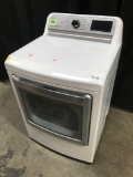 LG - 7.3 Cu. Ft. 14-Cycle Electric Dryer with Steam - White