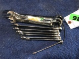 Lot of (10) SAE Husky Ratcheting Combination Wrenches