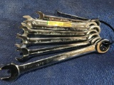 Lot of (8) SAE Husky Ratcheting Combination Wrenches