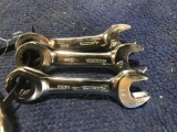 Lot of (9) Stubby Metric Husky Ratcheting Combination Wrenches