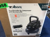 ANVIL Pancake Air Compressor with 7-Piece Accessories Kit