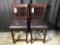 (2) Crown Mark Wooden Bar Height Stools With Padded Seats