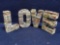 Love Table Decoration Made of Rolled Magazines
