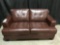 Coaster Brown Leather Love Seat