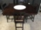 Coaster Cherry Table with Lazy Susan and (4) Chairs