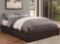 Coaster Furniture Upholstered Queen Platform Bed with Leather-Like Vinyl , Underbed Storage and