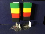 (2) Coaster Rastafarian Desk Lamps
