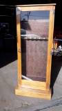 5ft Wood (6) Rifle Case with Glass Door and Key