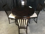 GE Dark Brown Round Table with (4) Chairs
