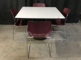 Break Room Style Table With (4) Chairs