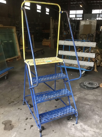 3ft Louisville 4 Step Rolling Safety Ladder