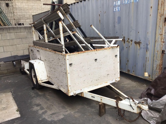 9.5ft. Small Utility Trailer With Mounted Glass Rack***BEING SOLD ON DUPLICATE DOCUMENTS ONLY***