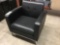 Faux Black Leather Chair