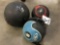 Lot of (3) Assorted Weight Medicine Balls