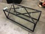 Glass Top/Metal Base Coffee Table