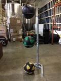 Body-Solid Stability Ball Storage Rack w/3 Assorted Weight E.T.E. Balls