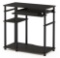 Furinno Rectangular Espresso/Black Computer Desk with Keyboard Tray