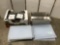 Shelf Lot of Assorted Plastic Container Tops/Paper Plates/Nitro Power Cooker