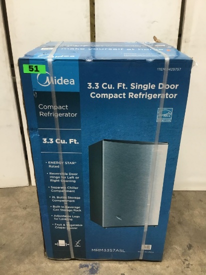 Midea 3.3 cu. ft. Single Door Compact Refrigerator