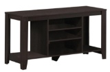 Cappuccino Particle Board TV Stand Fits TVs Up to 48in. with Adjustable Shelves