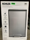 Kohler 13 Gallon Step Trash Can, Stainless Steel