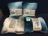 (4) Assorted Mon Chateau Ombre Textured Throw Blankets