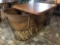 Jalisco Equipale Square Table w/(2) Matching Cushioned Leather Barrel Chairs