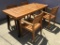 Wooden Outdoor Table w/(4) Wooden Chairs