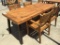 Wooden Outdoor Table w/(4) Wooden Chairs