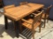 Wooden Outdoor Table w/(4) Wooden Chairs