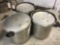 Lot of (3) Large Commercial Pressure Cooker Pots