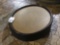 (9) Round Cork-Lined Laminated Serving Trays