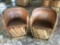 (2) Jalisco Equipale Cushioned Leather Barrel Chairs