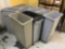 Lot of (8) Counter Height Rubbermaid Trash Cans