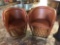 (2) Jalisco Equipale Burnt Orange Barrel Chairs