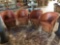 (4) Jalisco Equipale Burnt Orange Barrel Chairs