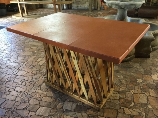Jalisco Equipale Rectangular Burnt Orange Table