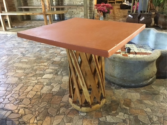 Jalisco Equipale Burnt Orange Square Table