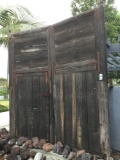 Original 11ft Doors from a Hacienda Estate in Mexico with Hand Crafted Iron Hardware.