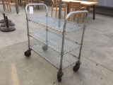 3-Tier Heavy Duty Rolling Wire Utility Cart