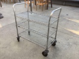 3-Tier Heavy Duty Rolling Wire Utility Cart