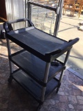 3-Tier Plastic Rolling Utility Cart